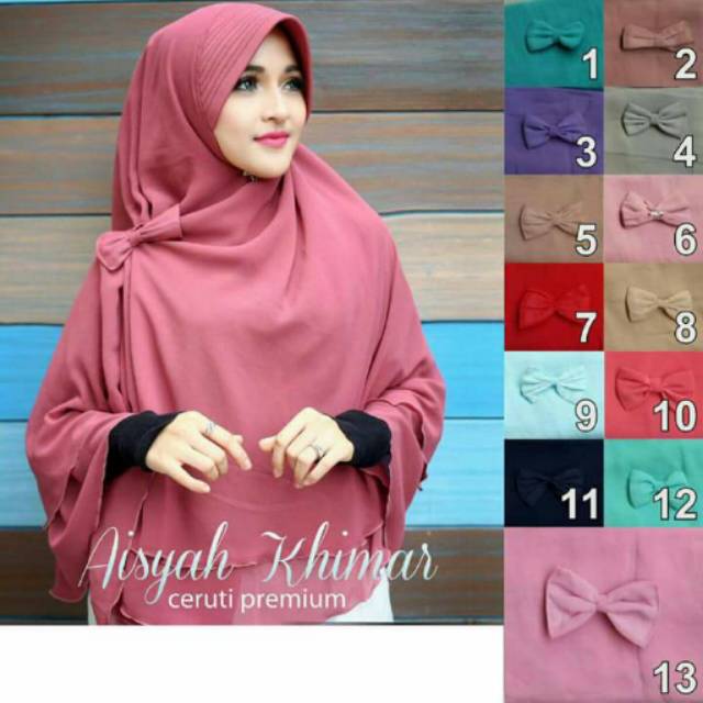 New Arrival jilbab instant 2 layer Khimar Pad Aisyah 