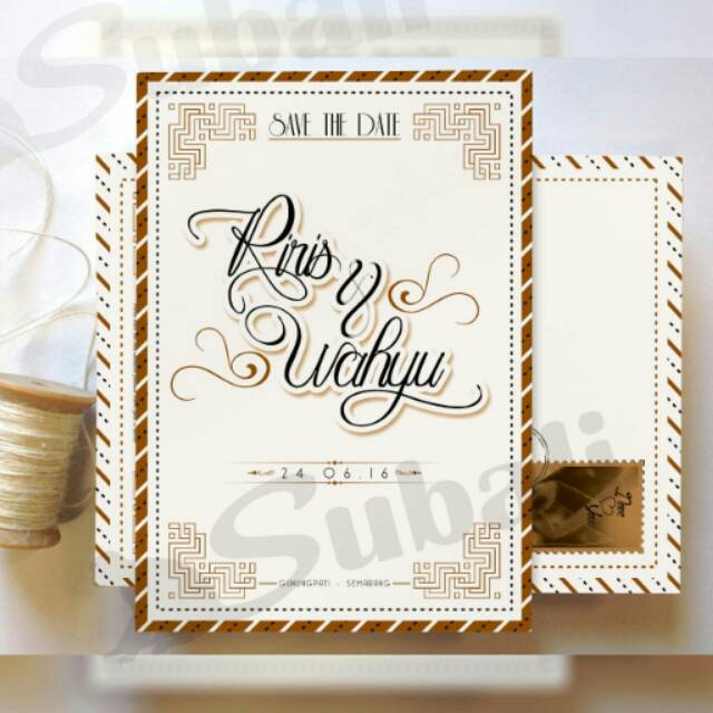 

Undangan custom soft cover 1 muka + amplop minimal 15 pcs