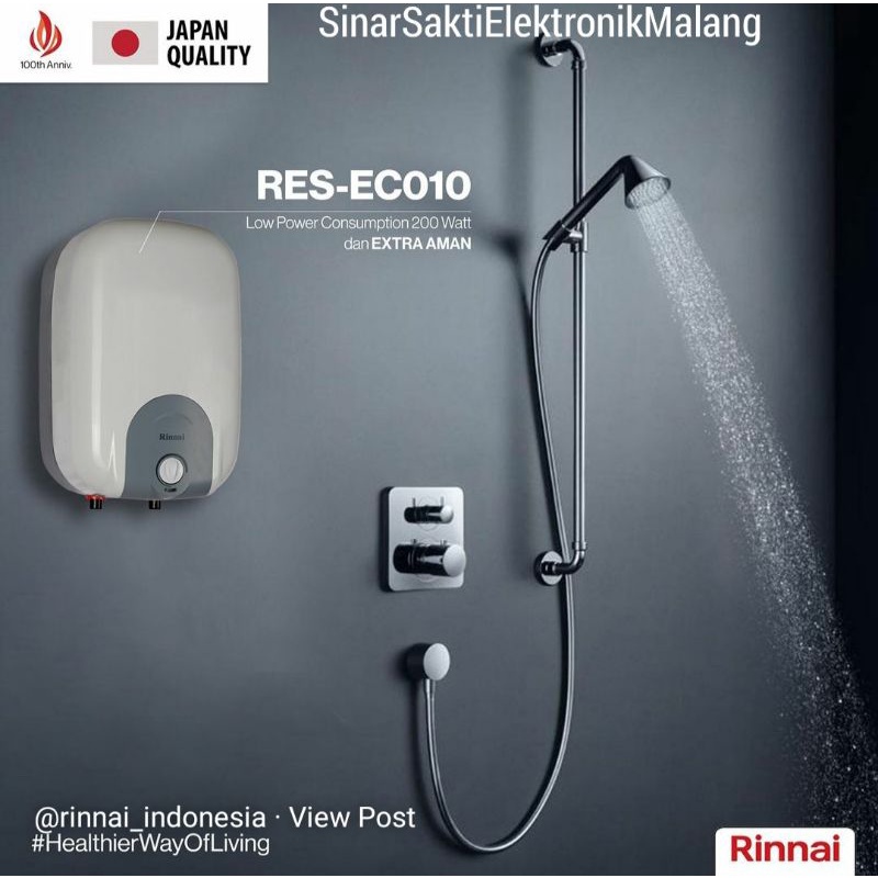 Rinnai Water Heater Listrik 10 Liter RES EC010 Rinai Pemanas Air