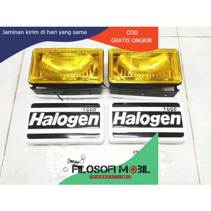 Lampu Kabut / Foglamp Halogen Kotak Kaca Kuning - FM