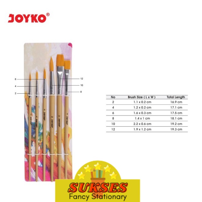 

Brush Kuas Cat Air Cat Minyak Lukis Acrylic Joyko Br-5