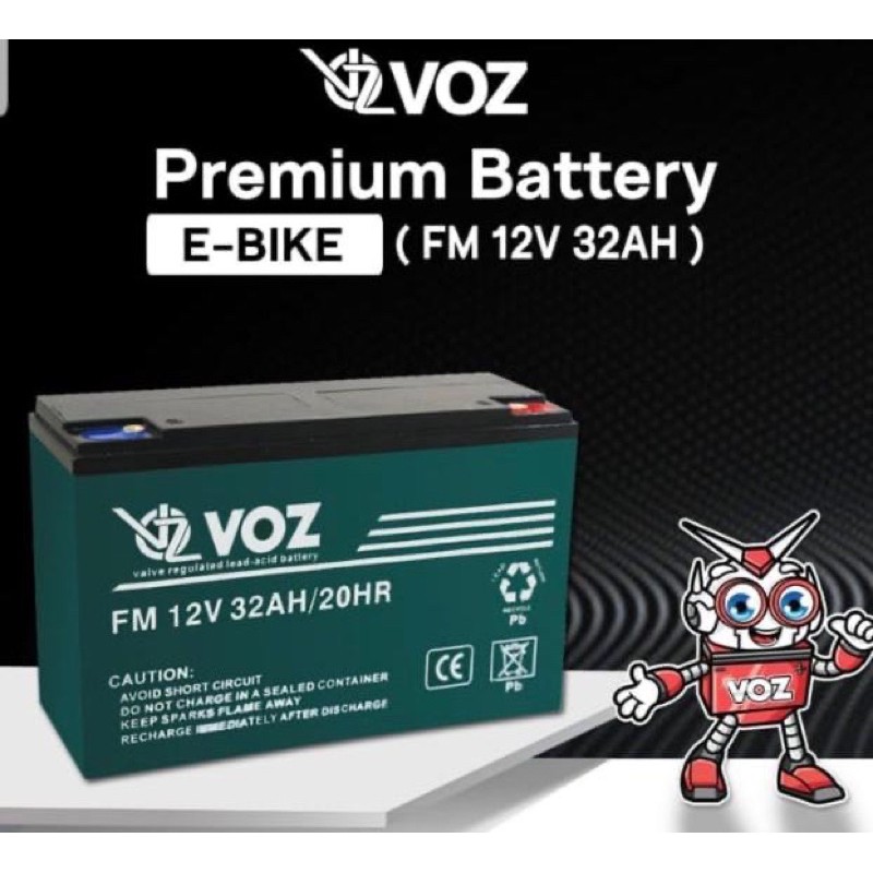 Aki Battery VOZ FM 12V 32AH E-BIKE Aki Sepeda Listrik
