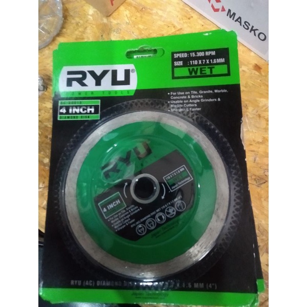 RYU  mata gerinder keramik , 4 inch