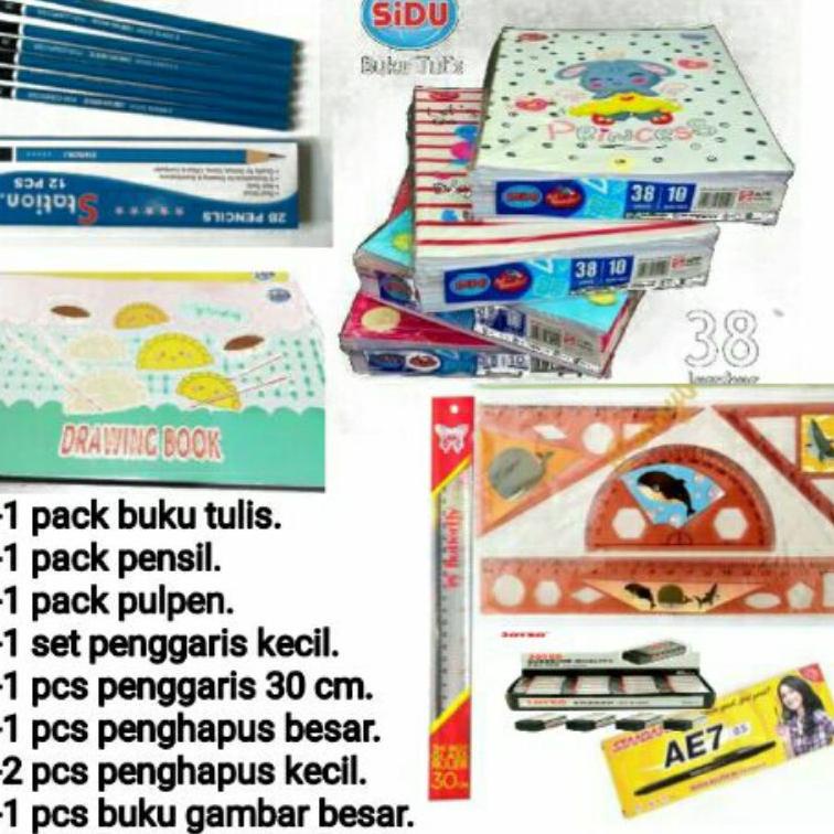 

(V9R4) 8 IN 1 PAKET PERLENGKAPAN BUKU SEKOLAH / ALAT TULIS SEKOLAH MURAH //Promo@bulanan