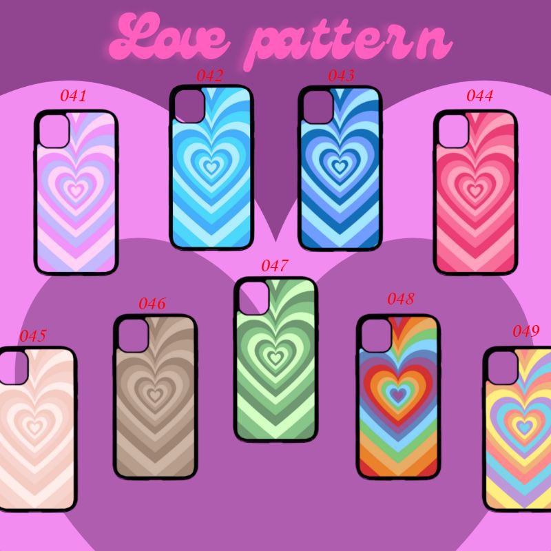 case hp premium casing iphone samsung redmi realme oppo vivo motif hati heart series ready