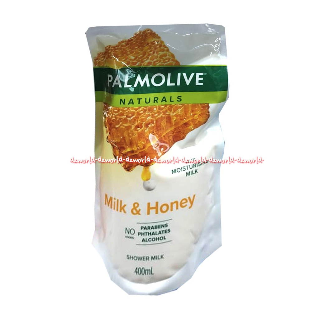Palmolive Natural Rich Moisture 400ml Milk and Honey Sabun Mandi Cair Refill Palmolife Sabu Cair Madu Milk Kemasan Pouch