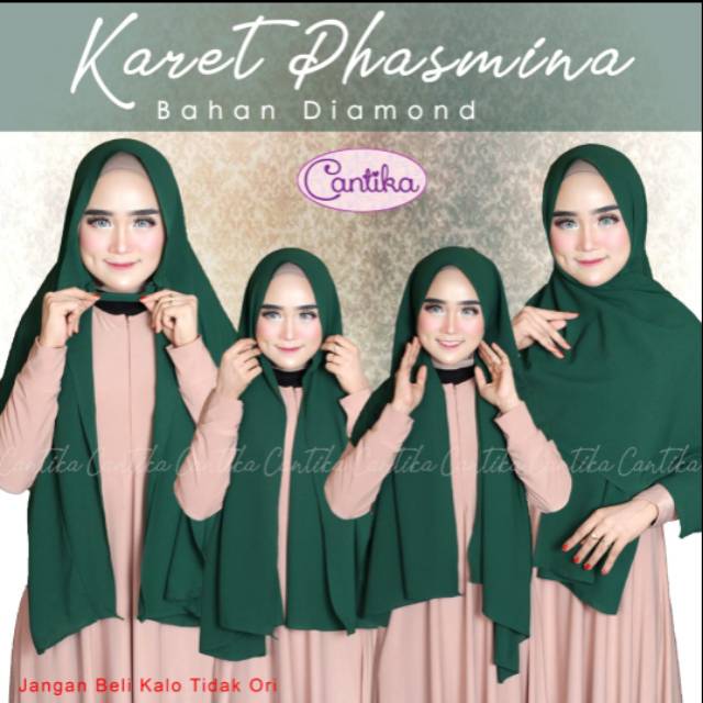 Pashmina / Phasmina / Pasmina Karet Diamond ORIGINAL Cantika Hijab
