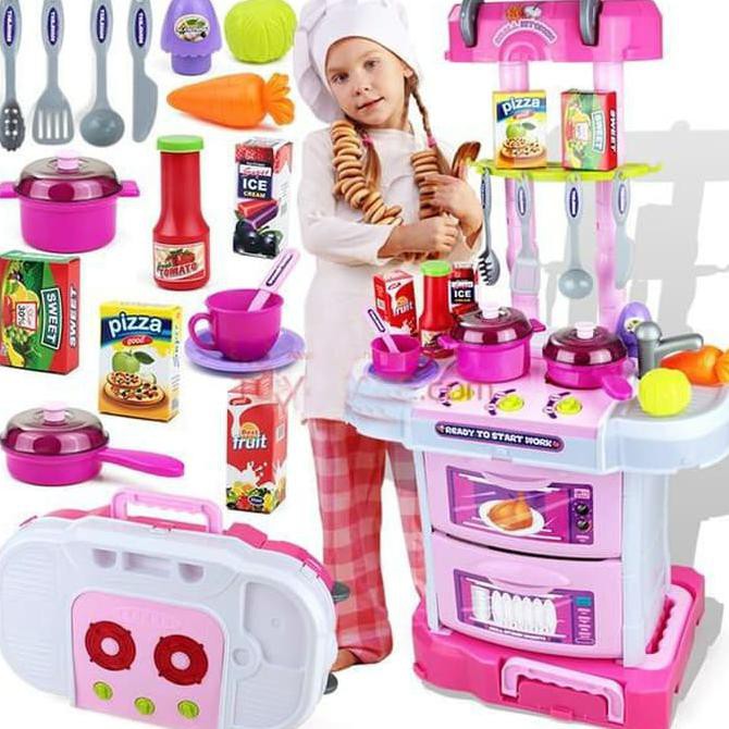 Mainan Masakan - Alat Masak Mainan - Kitchen Set Koper Little Chef ...