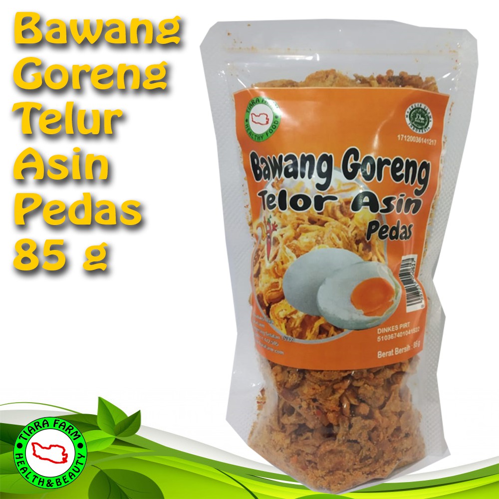 

Tiara Farm - Bawang Goreng Telur Asin Pedas - 85 g