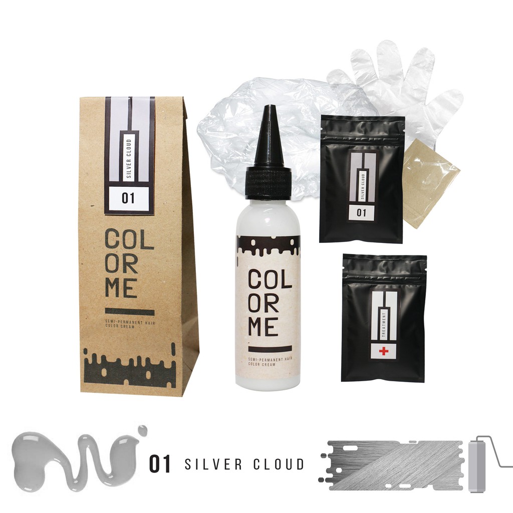 COLOR ME SILVER CLOUD hair color cream / coloring / cat pewarna rambut