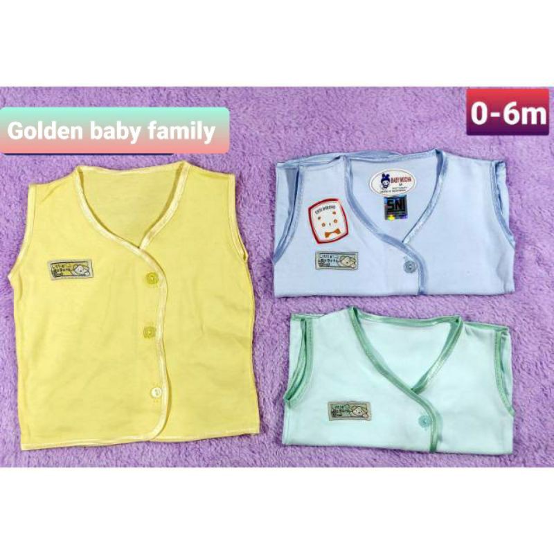 3 Pcs Baby Mocha Baju Bayi Kensi Baby  SNI Little Boboho Lengan Buntung nb