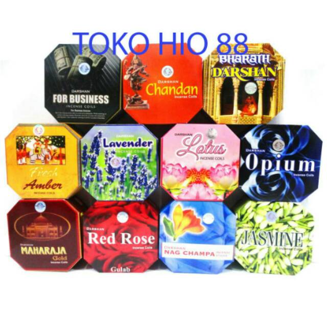 Hio Lingkar / Lilit / Coils India Merk Darshan Incense Aromateraphy