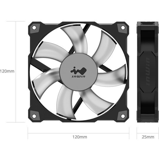 ARGB FAN 12CM Paket isi 3 PCS InWin Jupiter AJ120 (Triple Pack Best Fan)