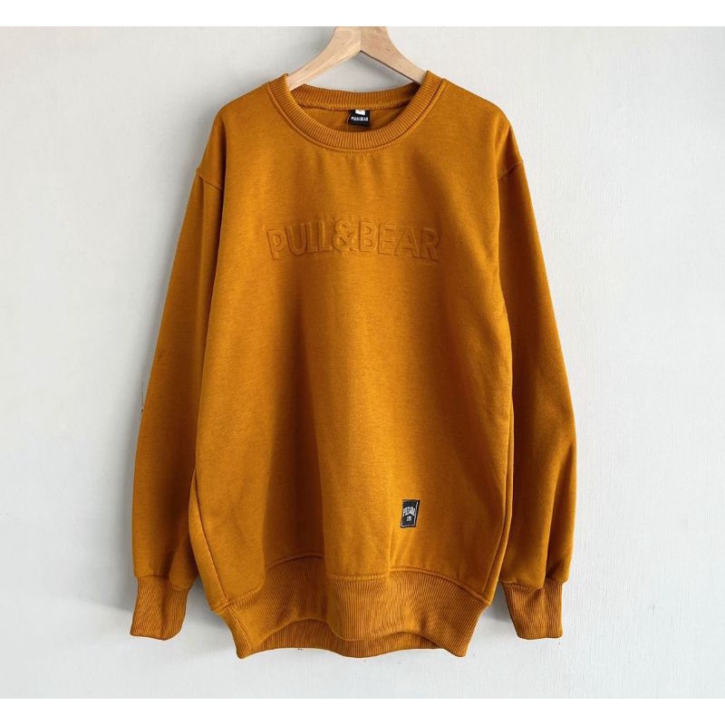 Sweater orange crewneck distro premium