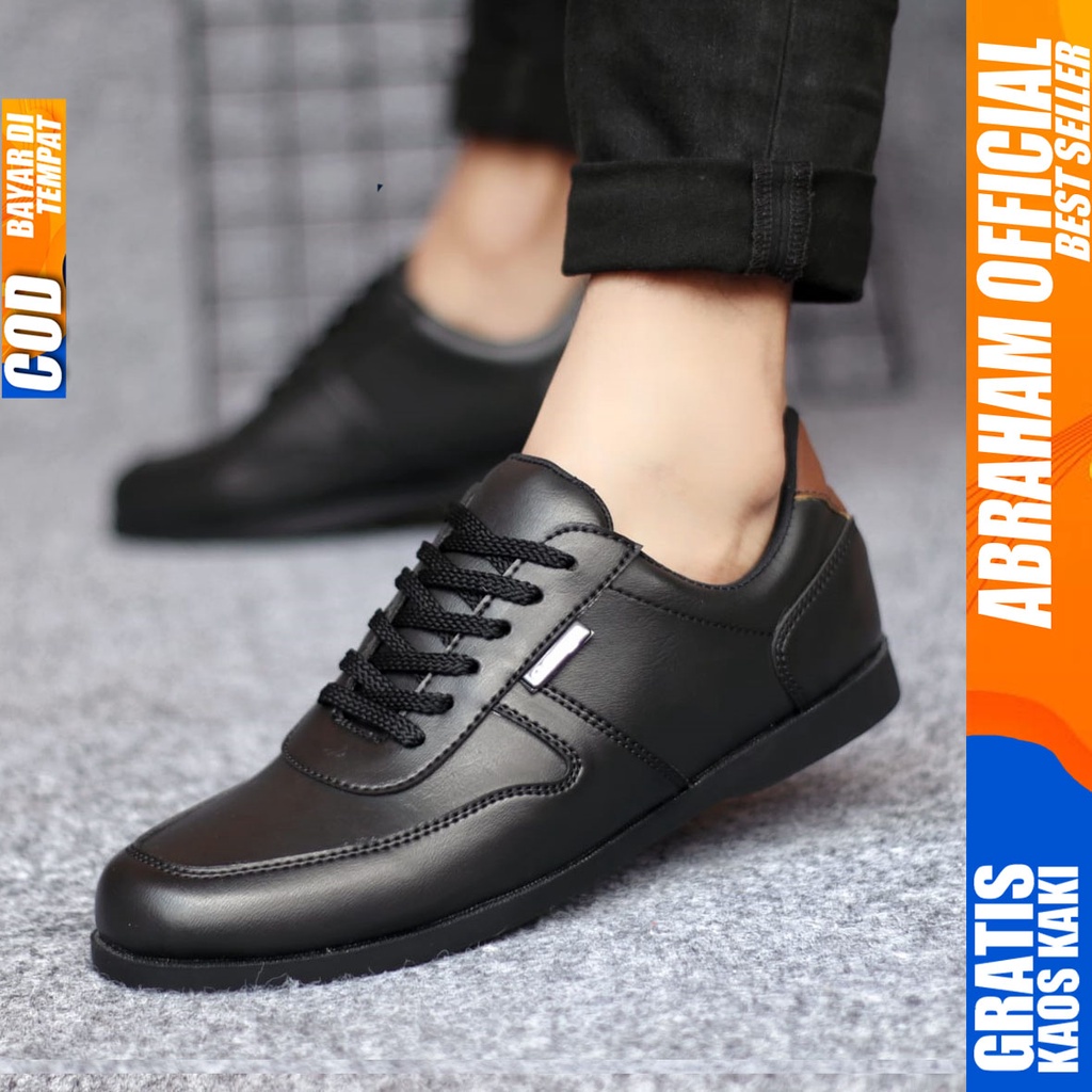 ABRHM COSENZA Sepatu Formal Casual Pria Kerja Cowok Kulit Pu Original