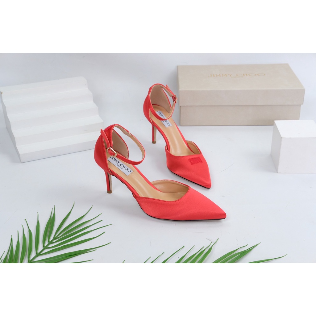 [7.7 Boombastis Sale⚡] - SEPATU WANITA PITA BESAR JCS003 JC SATIN PUMPS HEEL PREMIUM IMPORT