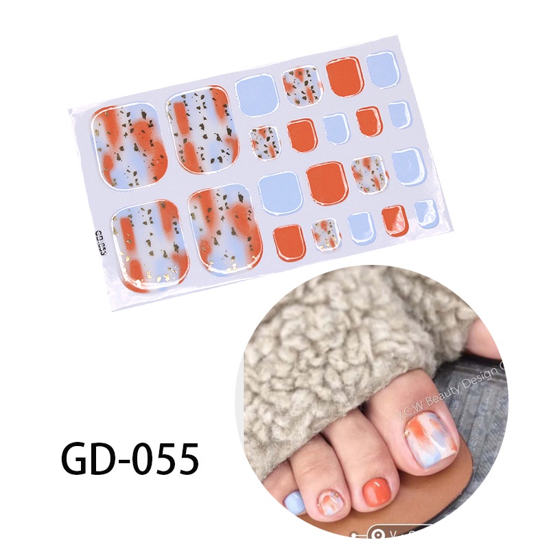 22Pcs / Stiker Kuku / Nail Art Sticker / Sticker Kuku Kaki / Stiker - GD