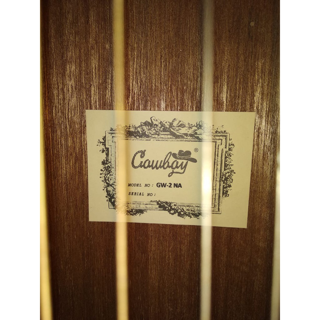 Gitar Akustik Cowboy Original Natural Tipe GW-2 NA Senar String Trusrod Jakarta Murah