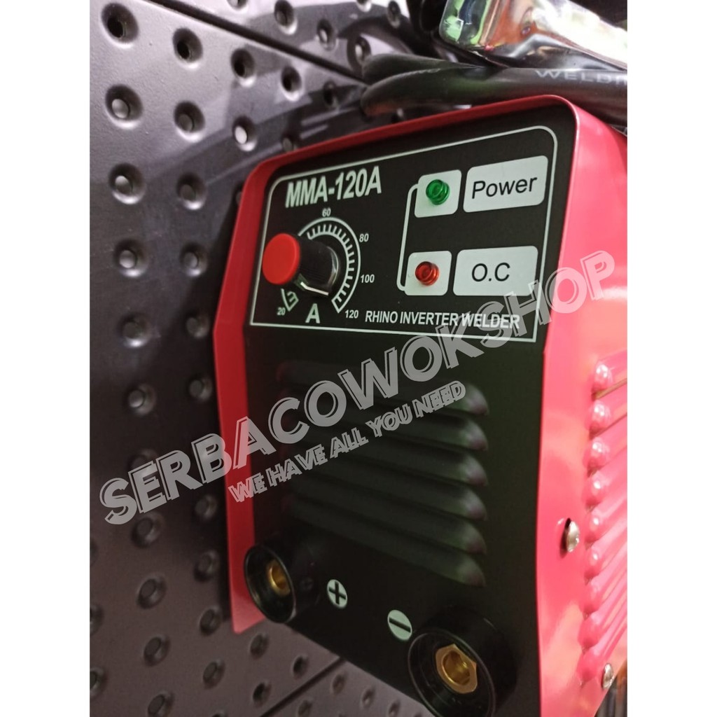 Rhino Mesin Las Listrik Inverter MMA 120 A 450+ watt 900 watt Welding Travo Merah Termurah