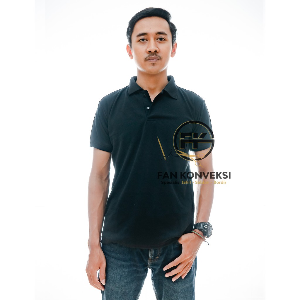 Polo Hitam Polo Shirt Kaos Polo Kaos Kerah - Polo Pria Polo Wanita Polo Pendek Kaos Polo