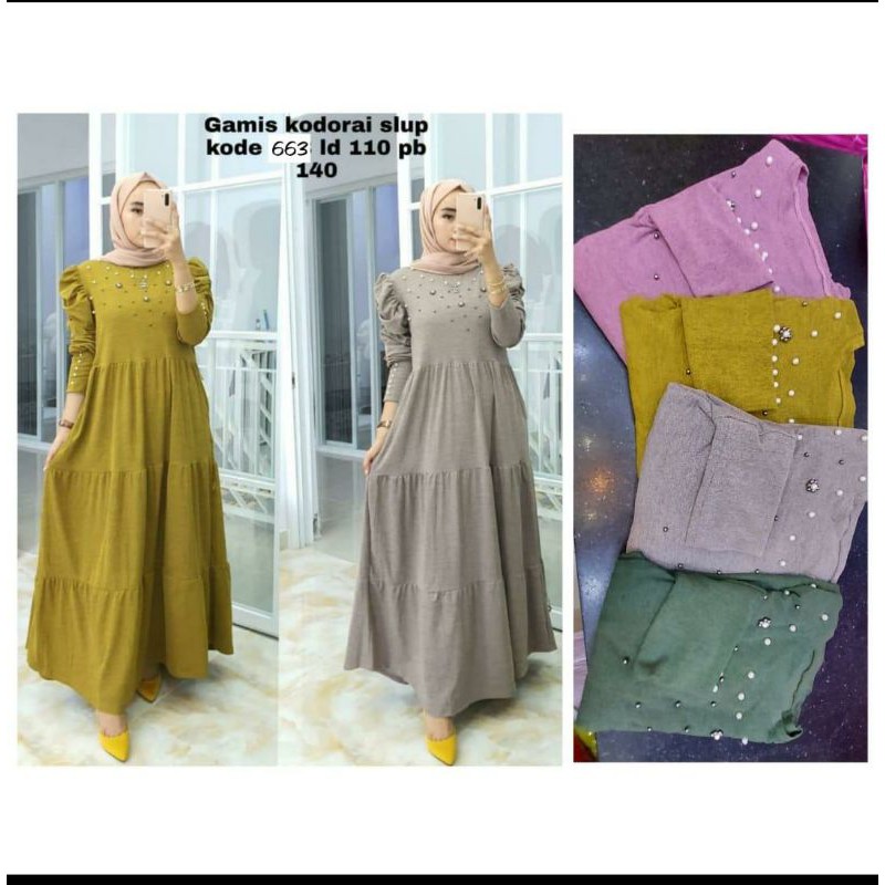 gamis bahan codoray slup ld 110 pj 140