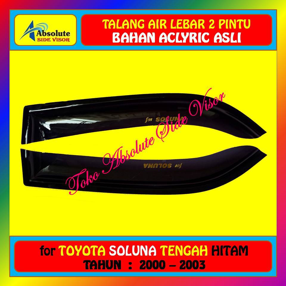 Talang Air (Tengah) Toyota Soluna 2000-2003 - Model Lebar - Warna Hitam - Merk Absolute