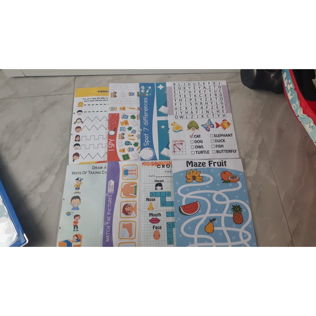 Buku aktivitas anak / Busy Book / edukasi kid / buku belajar / maze/ body part / superhero / dinosaurus / dokter / koki / pizza / mainan / cewek dan cowok / cabut tempel / boy and girl for 2 - 7 years old