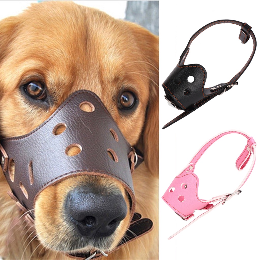 Pet Dog Muzzle Anti Bark Mask / Penutup Mulut Brungus Moncong Anjing