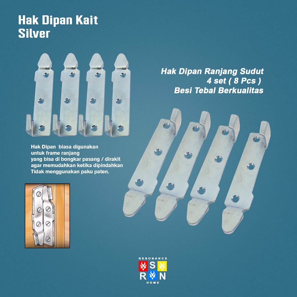 Hak Dipan Kait Ukuran 9 cm isi 8 Pcs / Bed Hinge Resonance Home