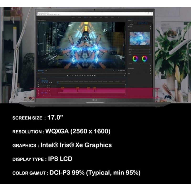 LAPTOP LG GRAM 17&quot; 17Z90N Laptop teringan di dunia
