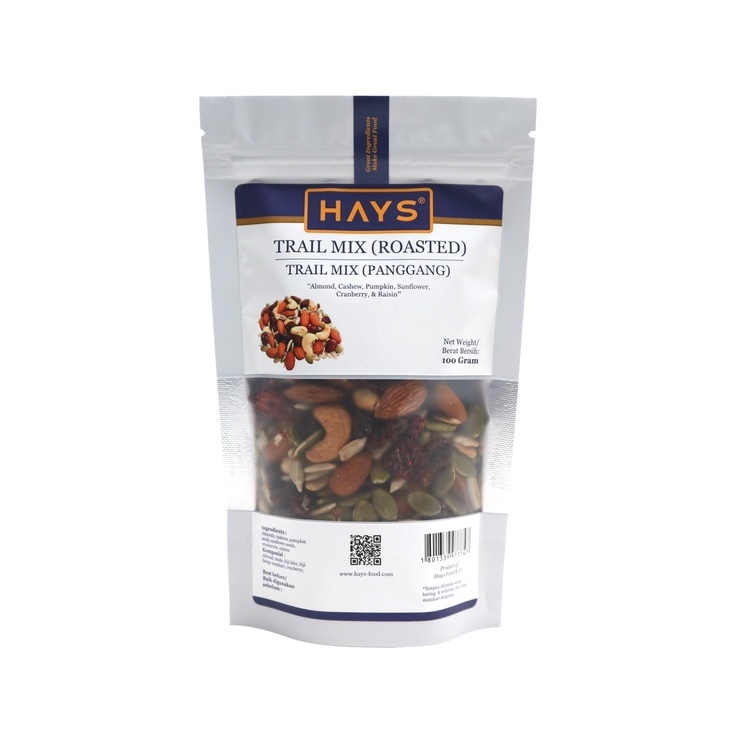 TRAIL MIX (Roasted) 100 GRAM Almond Mede Cranberry Raisin Pumpkin Sunflower / Campuran Kacang Panggang Almond Mete Cranberry Kismis Pumpkin Biji Bunga Matahari (kuaci kwaci)