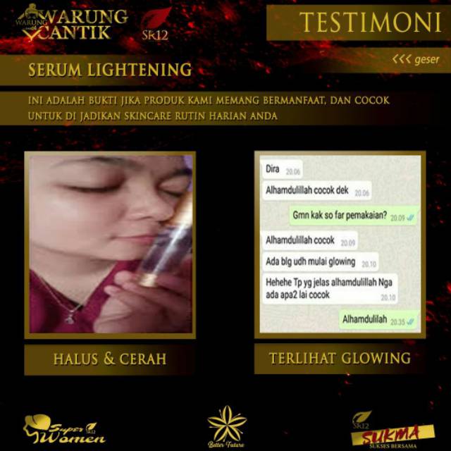 Lightening Serum SR12 - Serum Kulit Berminyak dan Kusam - Serum Flek Hitam dan Bekas Jerawat Ampuh