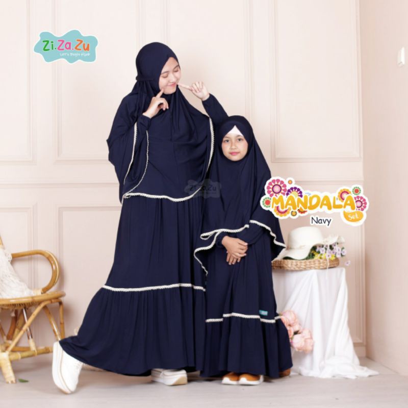 gamis couple ibu anak mandala set zizazu