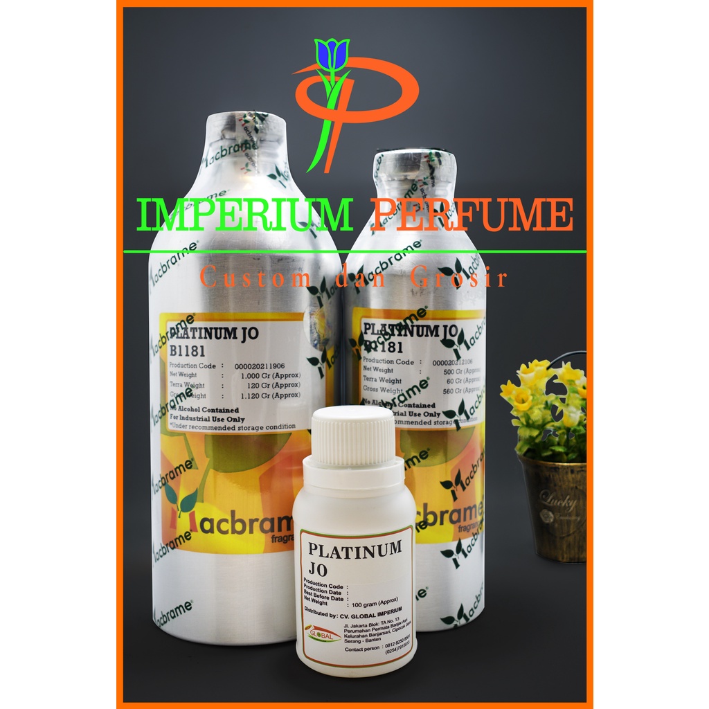 PLATINUM JO BIBIT PARFUM MURNI BY MACBRAME INSPIRED JLO LIVE PLATINUM UK. 1KG & 500GR