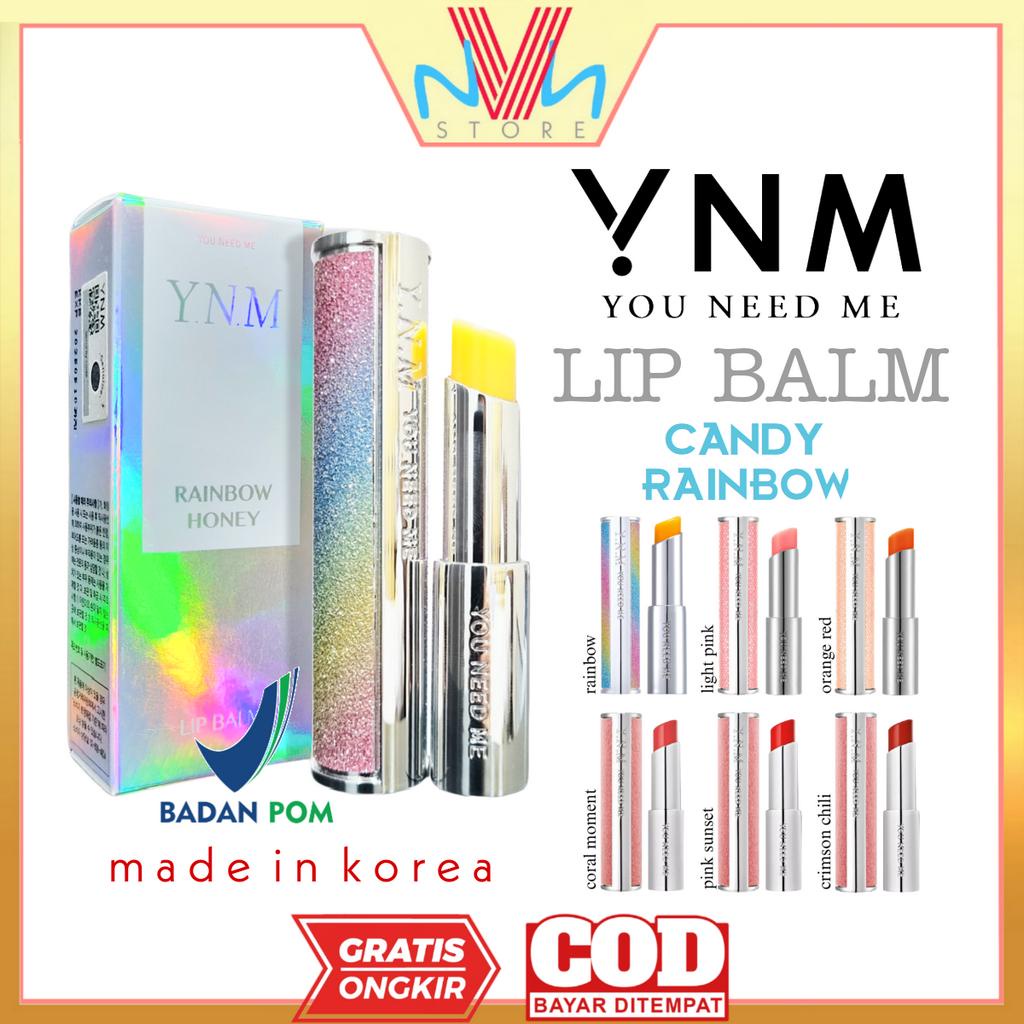 YNM LIP BALM KOREA ORIGINAL - TERDAFTAR BPOM - YNM YOU NEED ME RAINBOW HONEY CANDY POP GLOW MELTING BALM