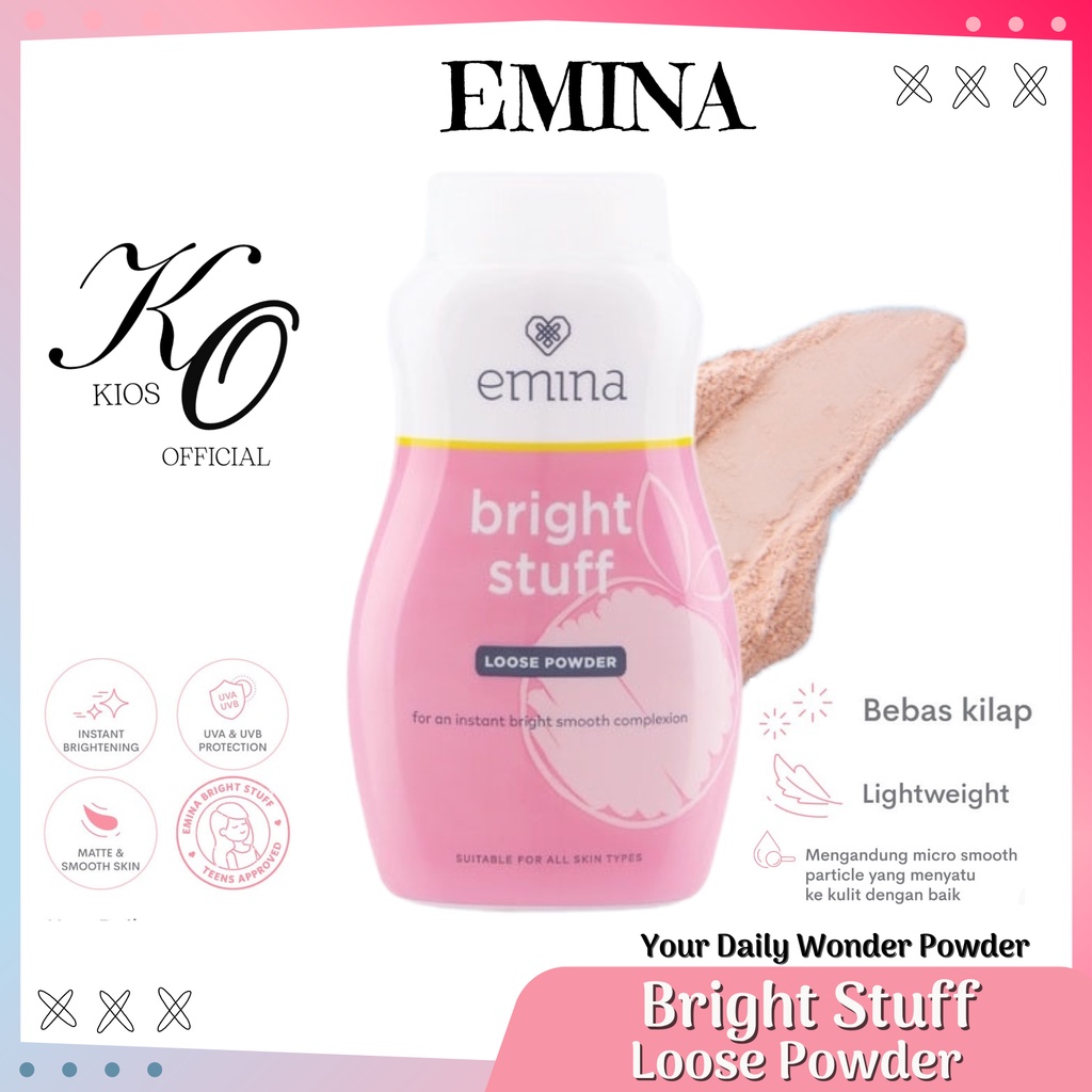 Emina Bright Stuff Loose Powder 55g | Bedak Tabur