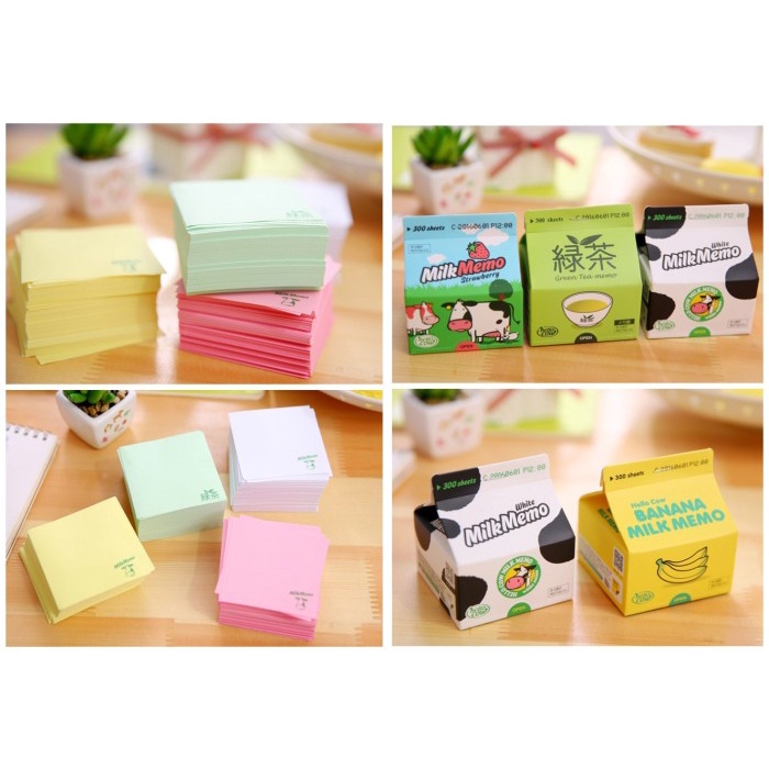 

Wow Milk,Coffee Tea Box Notepad /Notes Memo Catatan Motif Kotak Susu Unik Berkualitas
