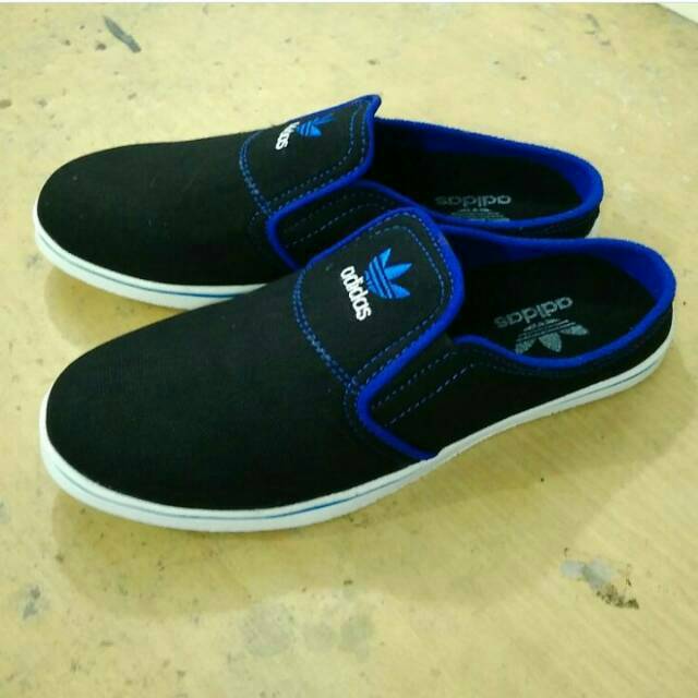 SEPATU SLIP ON PRIA KASUAL MERAH BIRU HITAM ABU FOTO REALPIC MURAH 50 RIBUAN