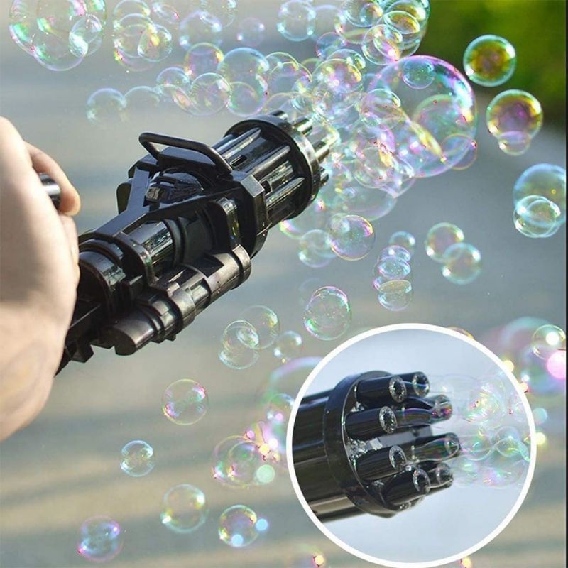 pistol bubble gatling gun / bubble blower machine / mainan mesin