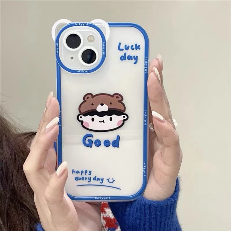 Soft Case Silikon TPU Transparan Motif Anak Laki-Laki / Perempuan Untuk IPhone 11 12 13 Pro X XR XS Max 6 6S 7 8 Plus