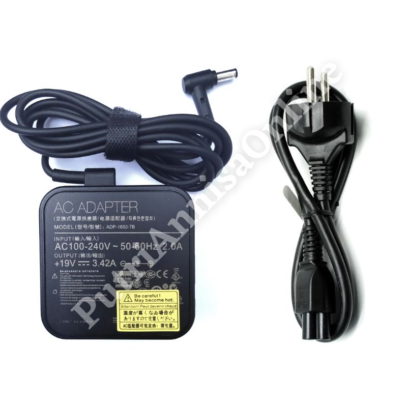 ADAPTOR CHARGER ASUS A455L ORIGINAL 19V - 3.42A X450 X450C X450L X450J X550D