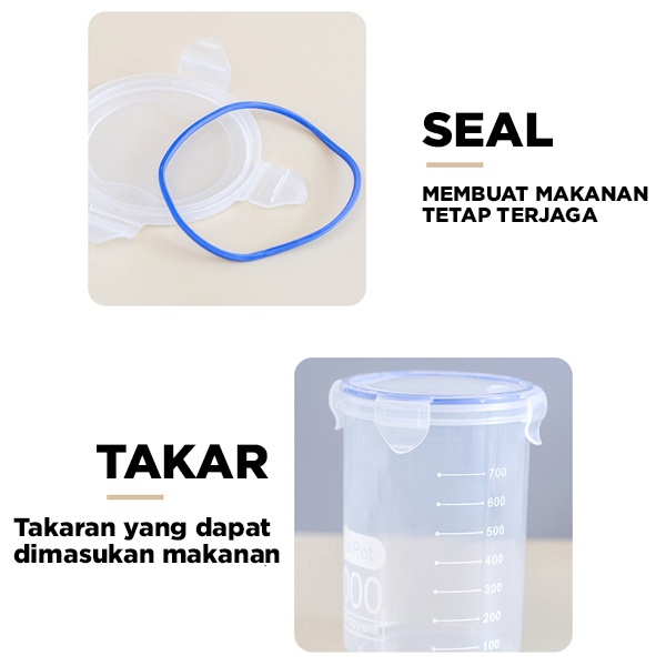 Toples PP Transparan / Tempat Penyimpanan Makanan Ringan Biskuit / Toples Tabung / Toples Plastik