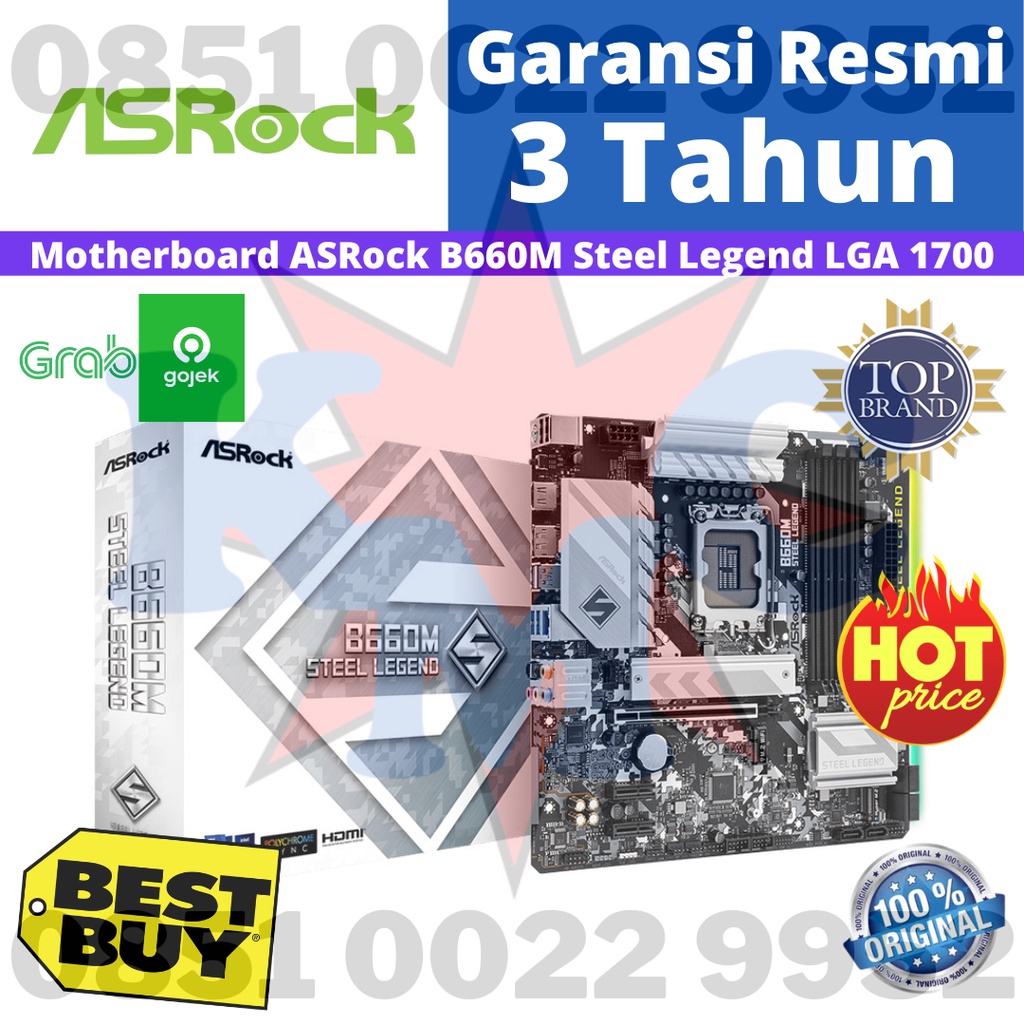 MOTHERBOARD ASROCK B660M STEEL LEGEND LGA1700 B660 DDR4 USB3.2 SATA3