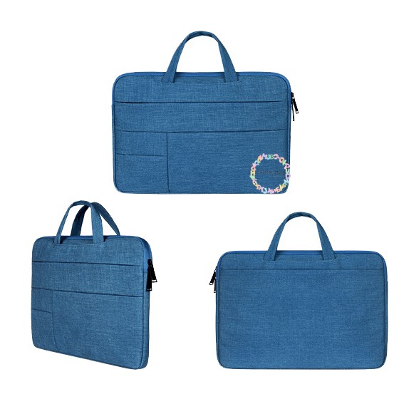 TAS LAPTOP SLEEVE CASE CANVAS SLEEVE ACER HP DELL ASUS LENOVO NEW AIR PRO TOUCHBAR CASE BAG 11 13 14 15-CANVAS BLUE