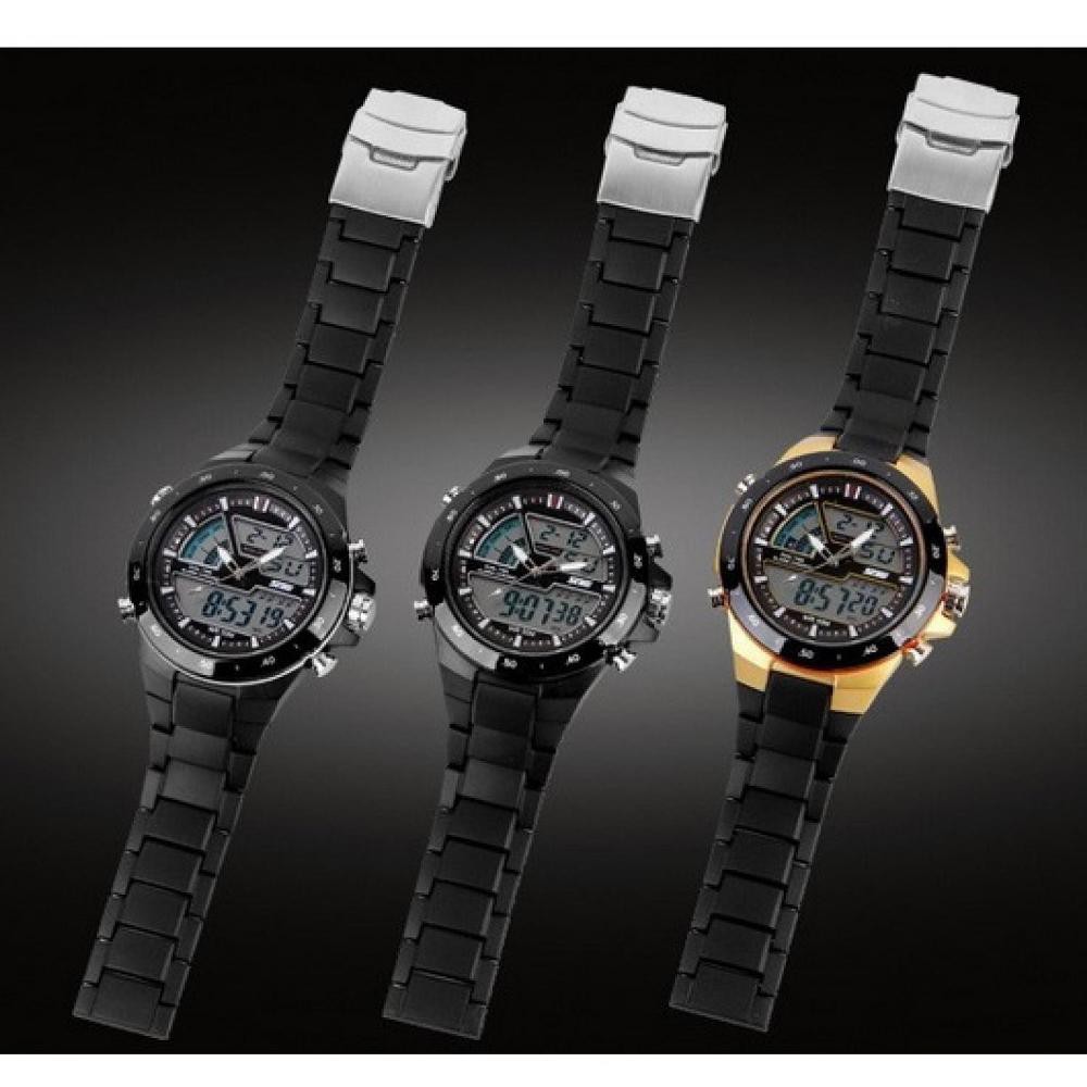 Jam Tangan Pria Original SKMEI Casio Men Rantai DUAL TIME WATER PROOF Limited