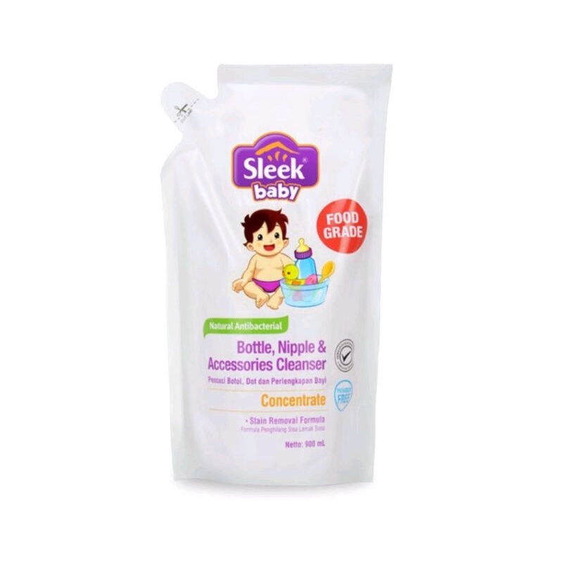 Sleek baby Bottle Nipple &amp; Baby Accessories Cleanser 900 ml /sleek pencuci botol