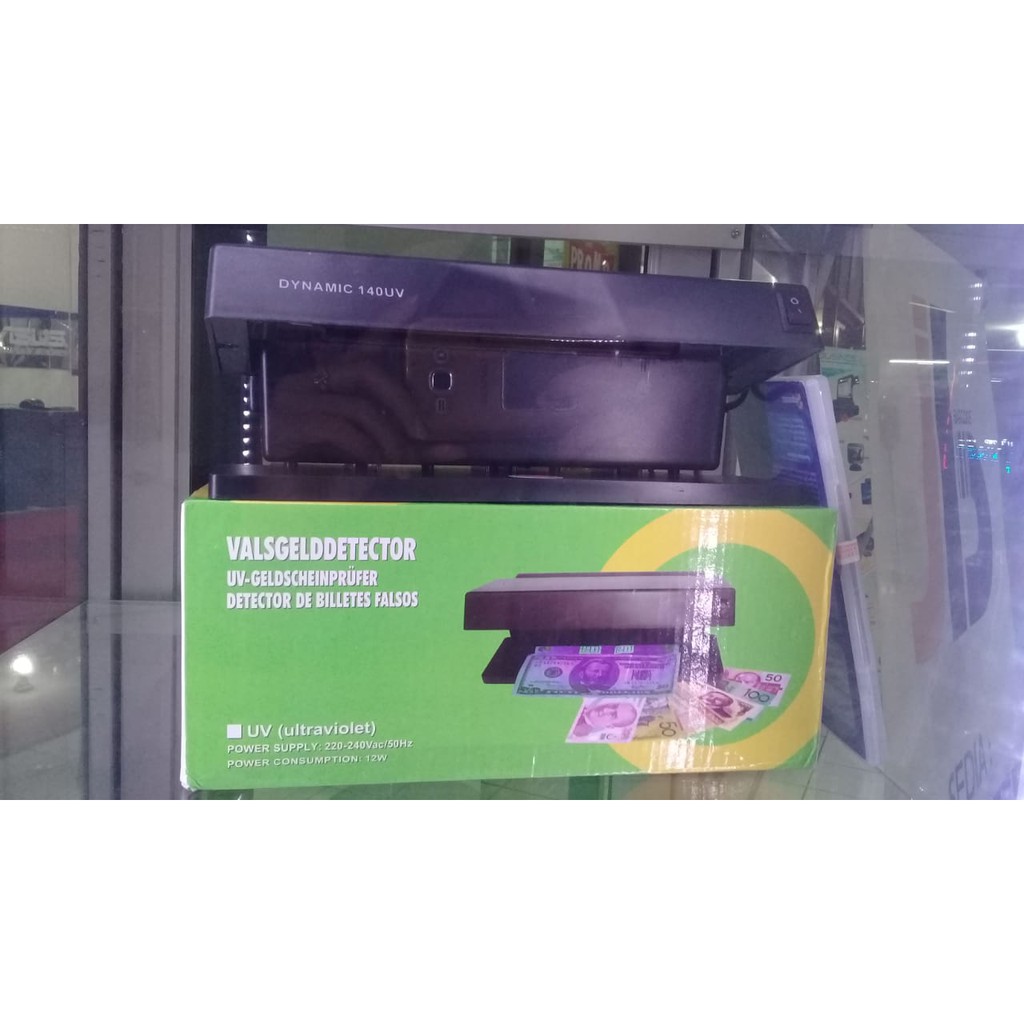 MONEY DETECTOR  DYNAMIC 140 UV GARANSI ALAT DETEKSI UANG PALSU Mesin Deteksi Uang Palsu Dynamic 140 UV  Sinar UV Detektor Ultraviolet Toko Minimarket / Resto Agen Brilink 140UV