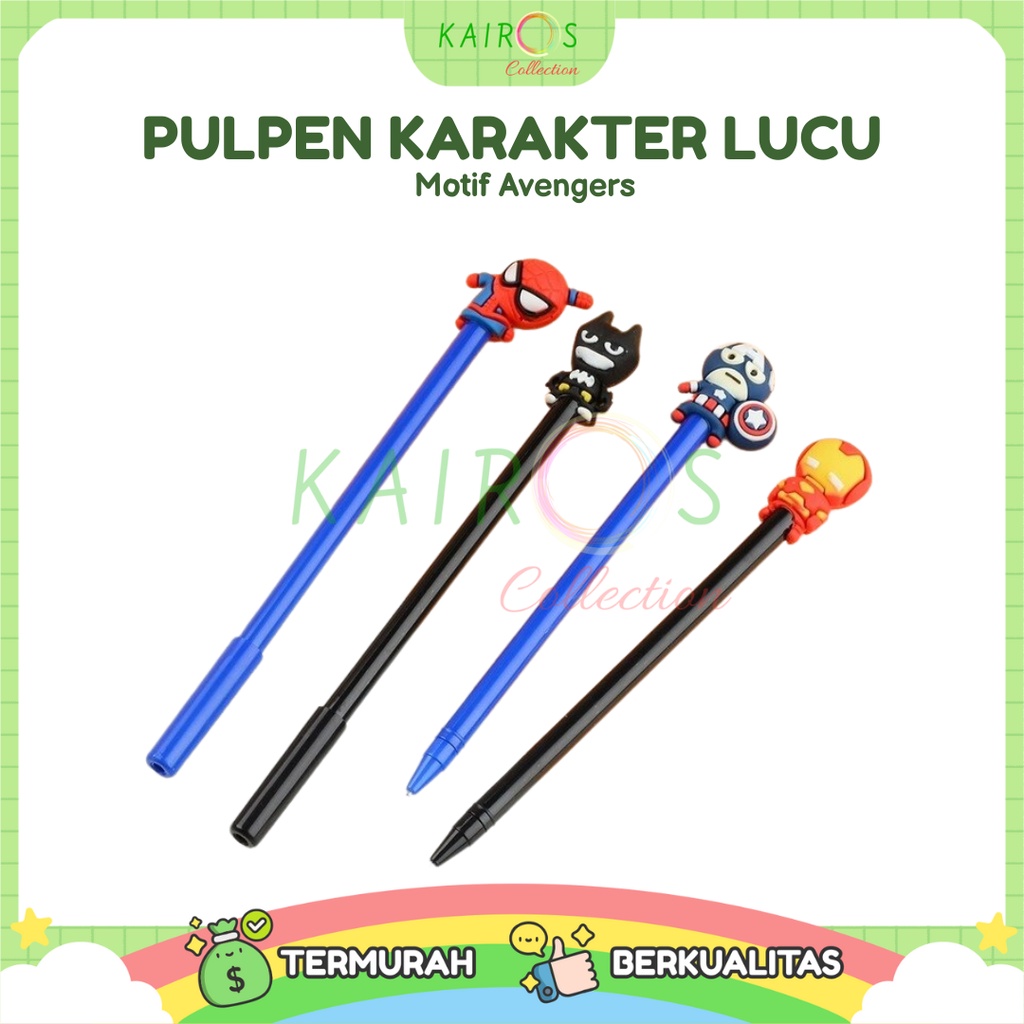 Bolpoin Gel Pulpen Karakter Kartun Avengers