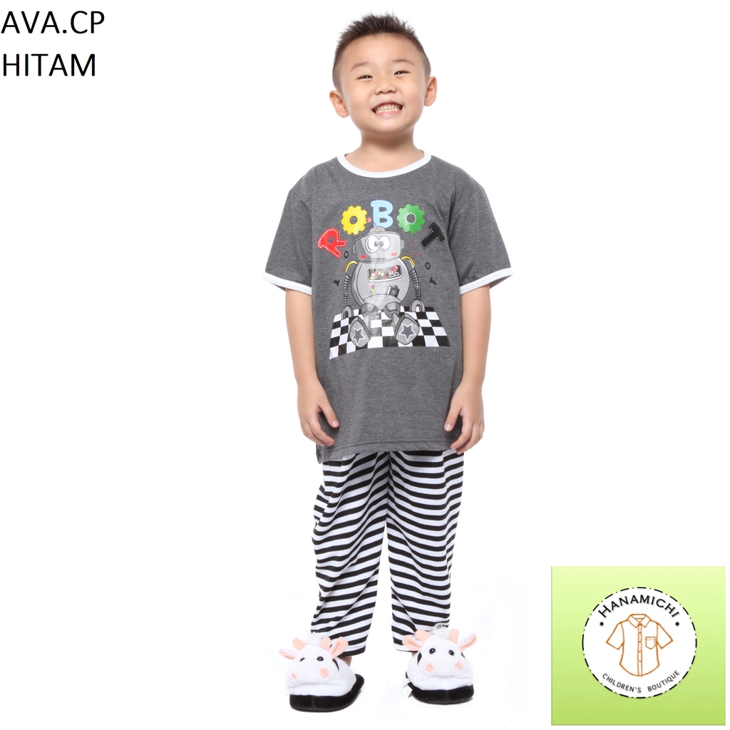 Hanamichi AVA.CP Setelan Baju Tidur Anak Bergambar Lengan Pendek