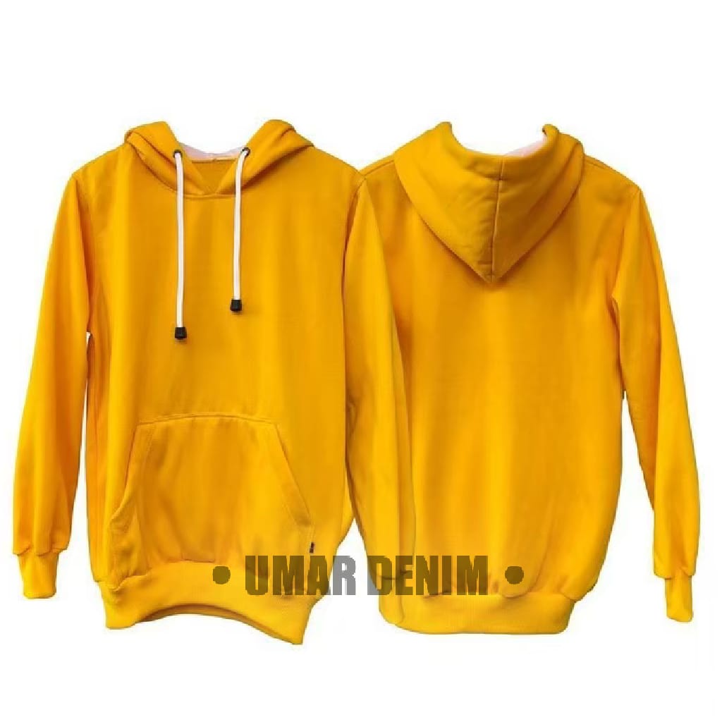 Basic Hoodie Pria Wanita Polos Bahan Flacee